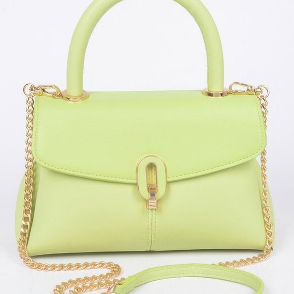 Faux Leather Top Handle Bag - Picture 3 of 4